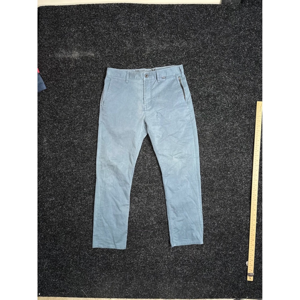 Hurley Nike Dri-Fit Chino Pants Mens 30 Blue Gray Technical Trousers Repair